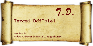 Tercsi Dániel névjegykártya
